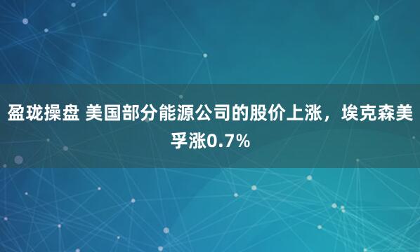 盈珑操盘 美国部分能源公司的股价上涨，埃克森美孚涨0.7%